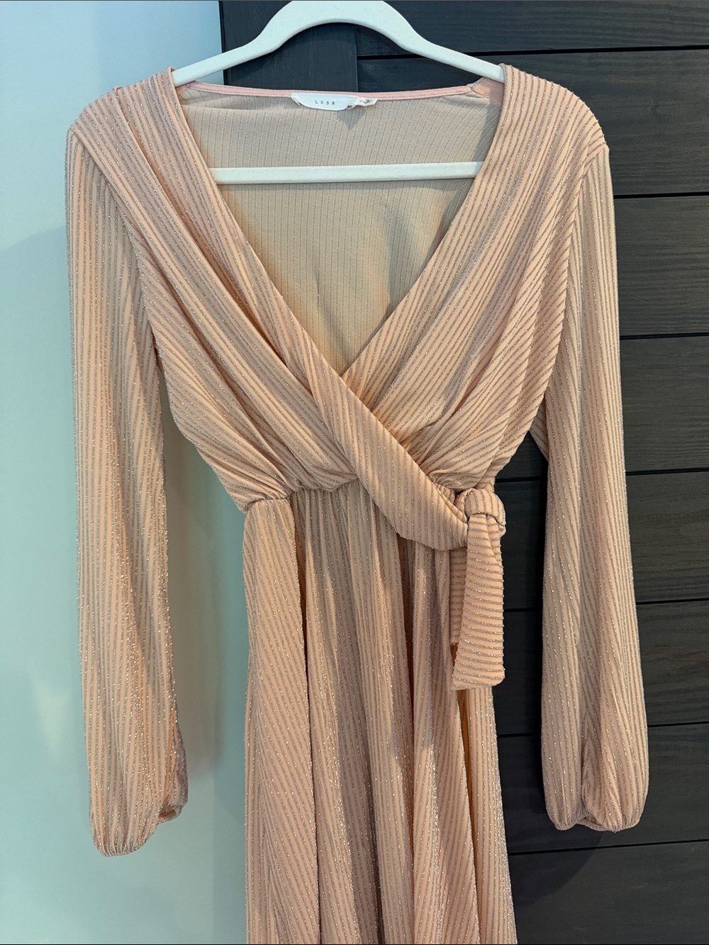 Lush dress sparkle rose colored